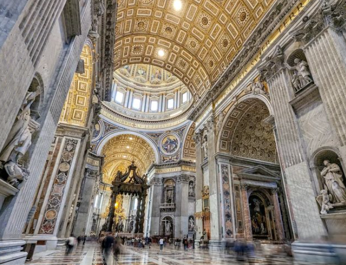 En cuanto tiempo se ve la Basílica de San Pedro en Roma